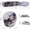 HAOCOO Mouse Pad Wrist Rest Set for Keyboard Memory Foam Wrist Cushion Marble Pattern Ergonomic Armrest Fatigue Relief Palm Rest for Office/PC/Laptop
