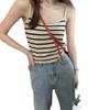 Gestreifter Strick-Camisole-Weste für Damen - Ärmellos, Vielseitiges Sommer-Top