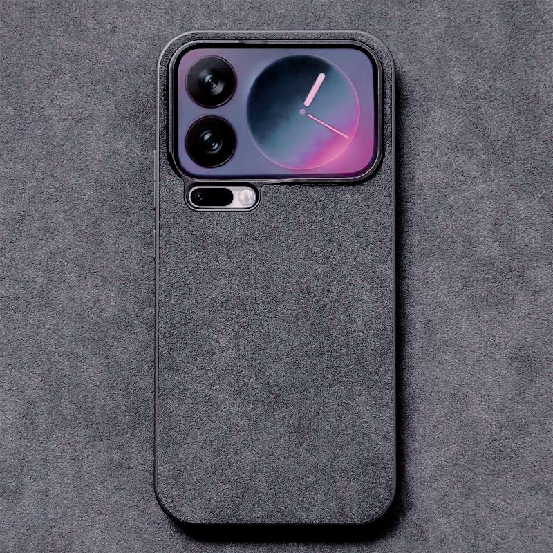 Premium Alcantara Mobile Phone Case for Xiaomi 17 Pro Max Mi 17Pro TPU+PC Back All-inclusive Suede Leather Slim Cover