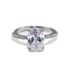 Luxury Sparkling Inlaid Zircon Oval Women's Ring  Delicate Wedding Party Accessories Jewelry Gifts