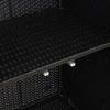 Black Storage Cabinet with Shelf 100 x 36 x 102 cm Rattan