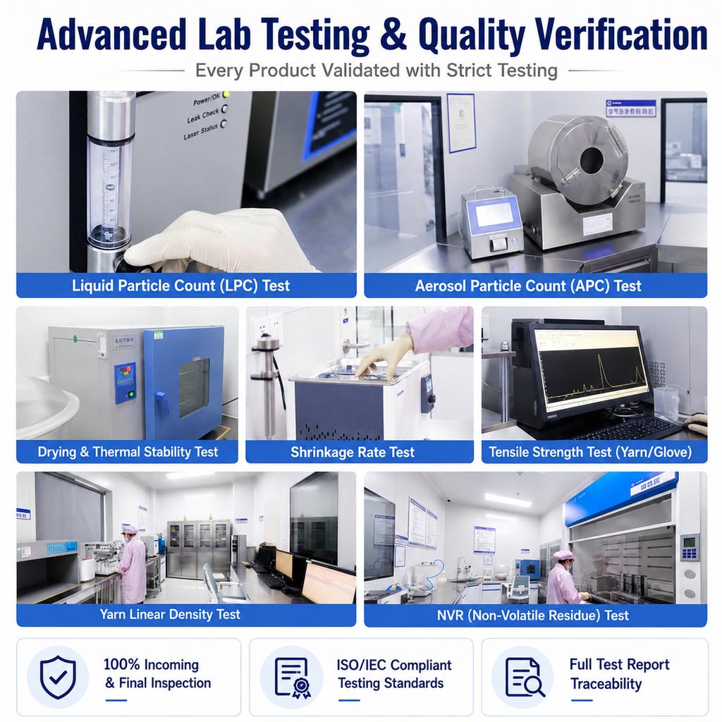 12X12inch Large Size Industrial Lint Free Cleanroom Wiper Kit Polyester Microfiber Wipes Cloth for Biopharmaceutical
