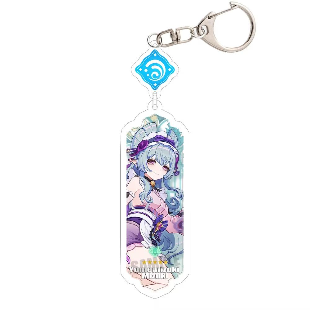 Portachiavi Anime Linnea Flins Durin Mualani Furina Arlecchino Accessori Portachiavi Genshin Impact Ciondolo Carino per Borsa Portachiavi Regalo