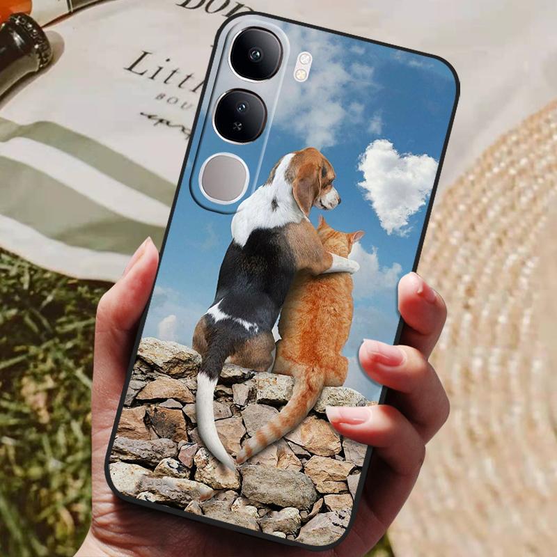 For Vivo V40 Lite 4G 5G V40Lite (IDN) V40E V 40 SE Case Luxury Painted Phone Silicon Back Cover For Vivo Y200 Y300 Cases Shell