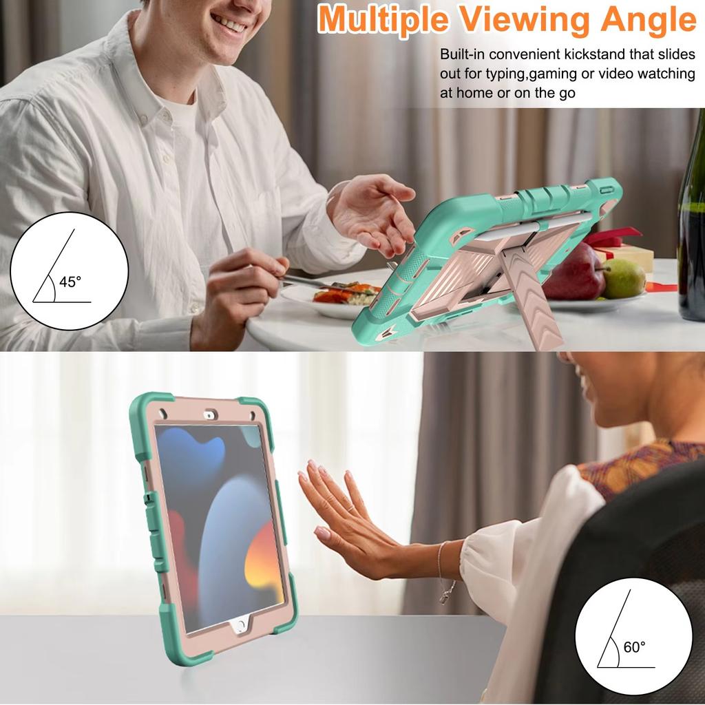 Silicone Kickstand Tablet Case for Tab A9 Plus 11 Inch Leather Material Shockproof Cover Model Wihitop