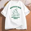 T-shirts Meme Hamster Drôles Unisexe Malade Physiquement Épais Unisexe Femmes Col Rond Mode Coton T-shirt Été Décontracté Oversize