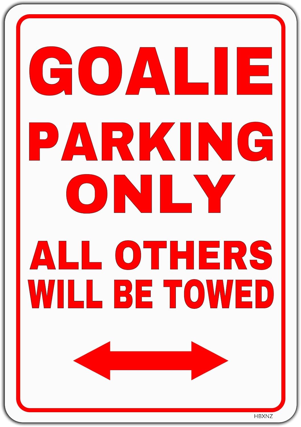 

Goalie Parking Only Metal Sign Man Cave Wall Art Wall Decor Tin Plaque Pub Bar Garage Indoor Outdoor Use 20x30cm（7.8x11.8inch）