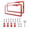 Universal American License Number Plate Bracket Frame Stainless Steel Metal with Standard Screw Exterior Accessories