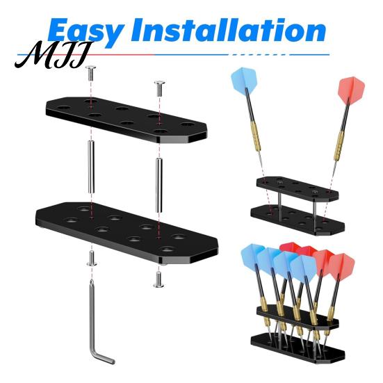 Professional Dart Accessory Acrylic Display Stand, 8 Caapcity Oblique Design Organizer, Space Desktop Rack Saving Storage for Game Room