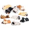 Figurine Solid Simulation Dog Model Resin Craft Simulated Sleeping Posture Bulldog  Children