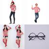 Where's Wally Halloween Costume Fun And Smart Uk Anime Cos Dress-up Outfit