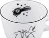 Moomin 80th Anniversary Breakfast 10x8cm Monochrome Comet Cecera Made in Yamaka Mug, 300ml, Diameter, Design, White, Inglaze, Japan, Shoten, MM9402-11