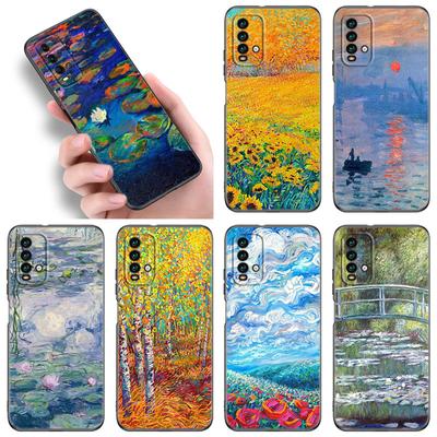 Θήκη Κινητού Ελαιογραφία Claude Monet Για Xiaomi Redmi Note 5 6 9T K20 K40 K50 Pro 7A 8A 9A 9C 9i 10A 10C A1 S2 TPU Μαύρο Κάλυμμα