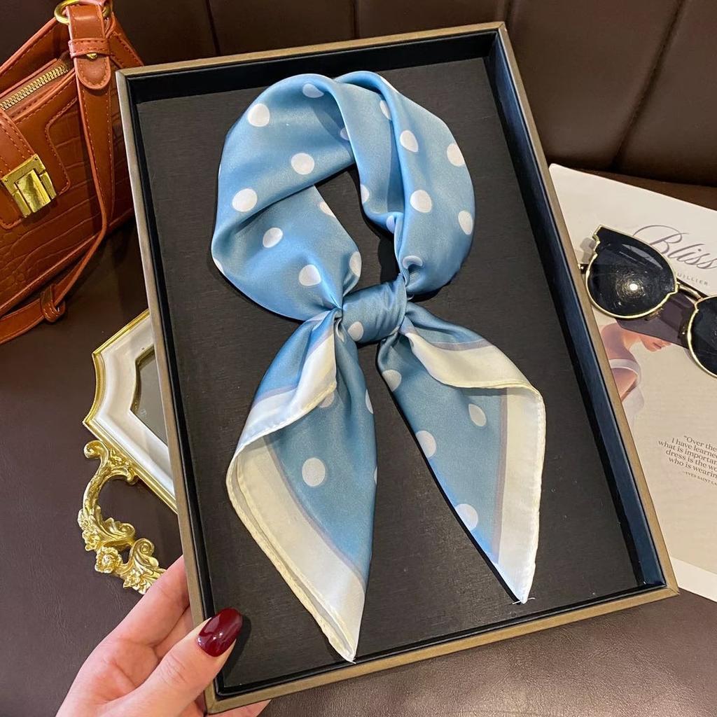 New small square scarf silk scarf women's summer versatile scarf headband silk scarf scarf temperament advanced neck protection spring and autumn thin
