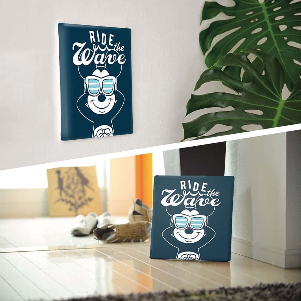 Disney Mickey Mouse Art 30cm x Made in Stylish Interior Living Room Navy Fabric Panel, 30cm, Japan, Poster, Decor, Decor, Surf, Beach, Panel,