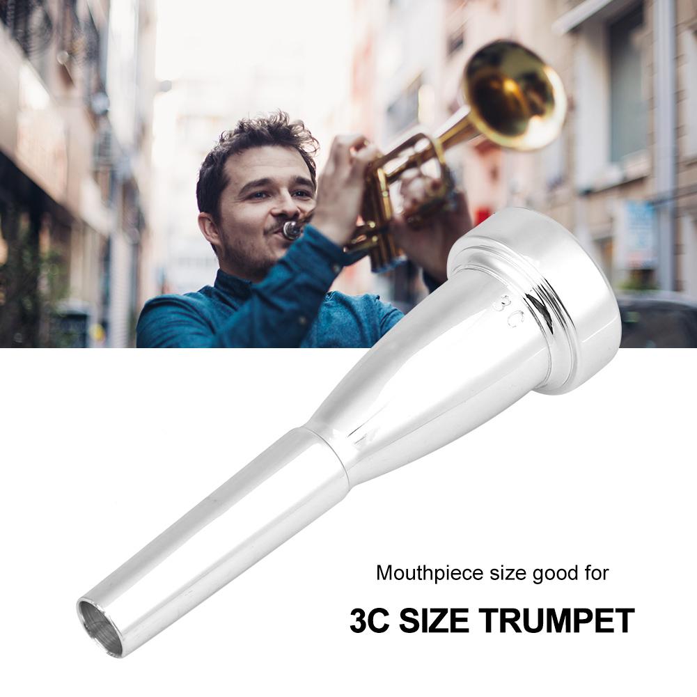 Trompetenmundstück für 3C Größe Musikinstrument Zubehör(Silber)