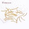 20/25/30MM Long Curved Tube Beads 18K Gold Plated Texture Tube Beads For DIY Bracelet Necklace Jewelry Making Supplies Accessory