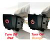1 PC Car Small Bevel Turn on Orange / Turn Off Red LED Front Rear Fog Switch Button with Wire for Subaru Forester (SK) 2019-2024