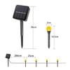 Outdoor Solar-Powered Garden Lights, In-Ground String Lights, RGB Ambient Lights, Waterproof, 8 Modes, Garland Lights for Camping, GardenLawnParking