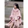 Autumn Winternew Arrivalfleece-linedthickenedretropure Color Shawl Furry Lazy Style Cloak Outwear for Women