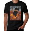 Black Cat Autumn Bicycle Ride T-Shirt Cool Feeling Summer Tee Shirt