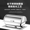 Roll Top Auto ShutOff Buffet Servers Food Warmers Stainless Steel Electric Chafing Dish Temp Display Programmable Food Warmer Chafing Dish Buffet Set