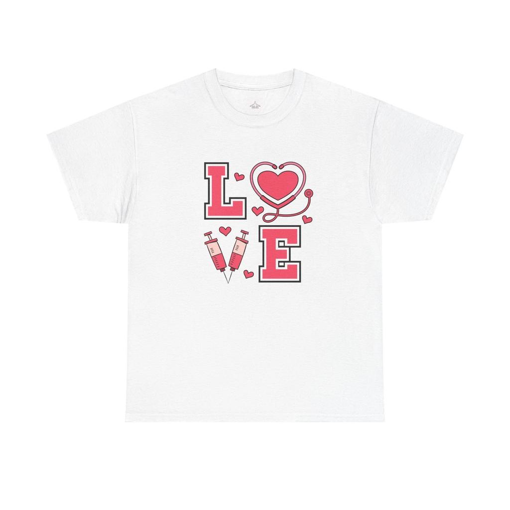 Cute Love Syringe Unisex Tee, Valentine's Day Gift, Nurse Shirt, Medical Humor