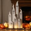 Vintage Distressed Halloween Wooden Ghost Decor Halloween Ghost Figurines  Party Decoration