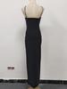 2026 Autumn European & American Glam Diamond Halterneck Slim-Fit Maxi Dress