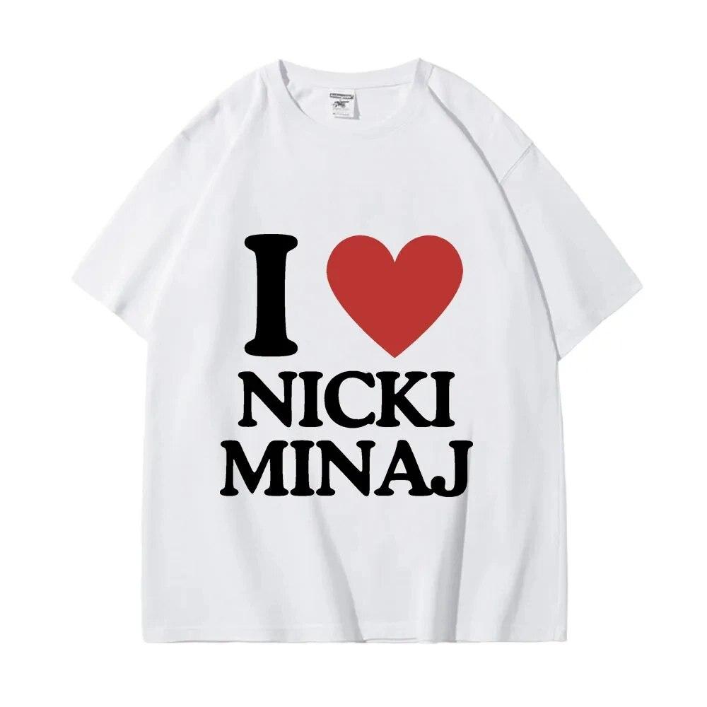 Letní unisexové tričko I Like Nicki T-shirts Nadměrné Hip Hop Vintage Unisex Trička s krátkým rukávem Módní Streetwear Dámská trička Topy