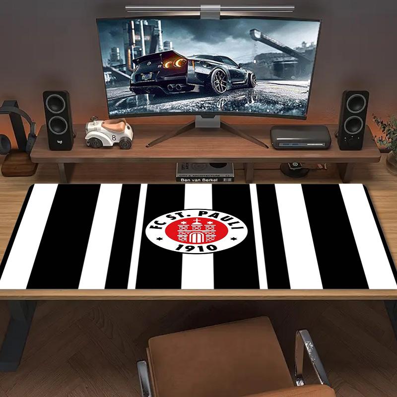 FC St. Pauli Color Mouse Pad Large Gaming Table Cushion Non-slip Laptop Tablet Big Mousepad XXL Mat Mini PC Playmat With Lock edge