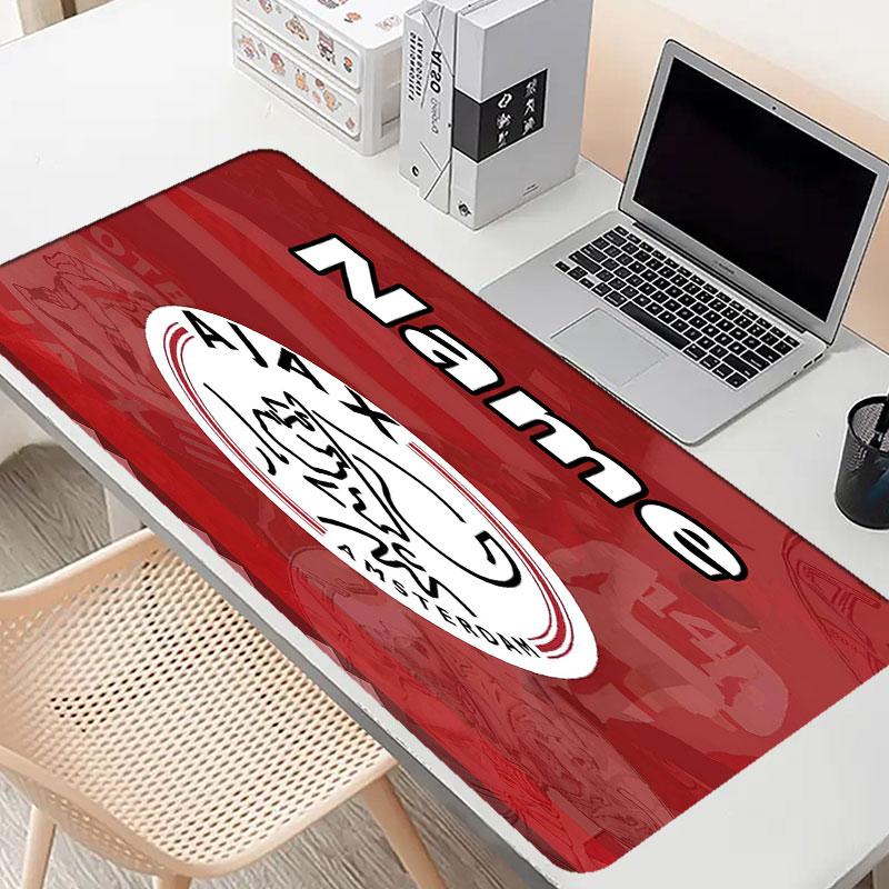 Custom Name Personalized Ajax Pattern Mousepad, Laptop PC Desk Mat, Decorative Desk Mat for Home Keyboard Pad Gift
