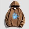 Children's Kpop Style Hooded Sweatshirt with Cute Tiger and Crow Cartoon Girl Hoodies on Top