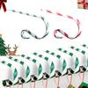 1/2PC Metal Fireplace Sock Hanger Holiday Red and Green Xmas Striped New Year Christmas Stocking Hook Home Party Decorations
