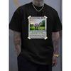 Black T Shirt with Missing Pet Dinosaur Rex Graphic And Text for Casual Wear