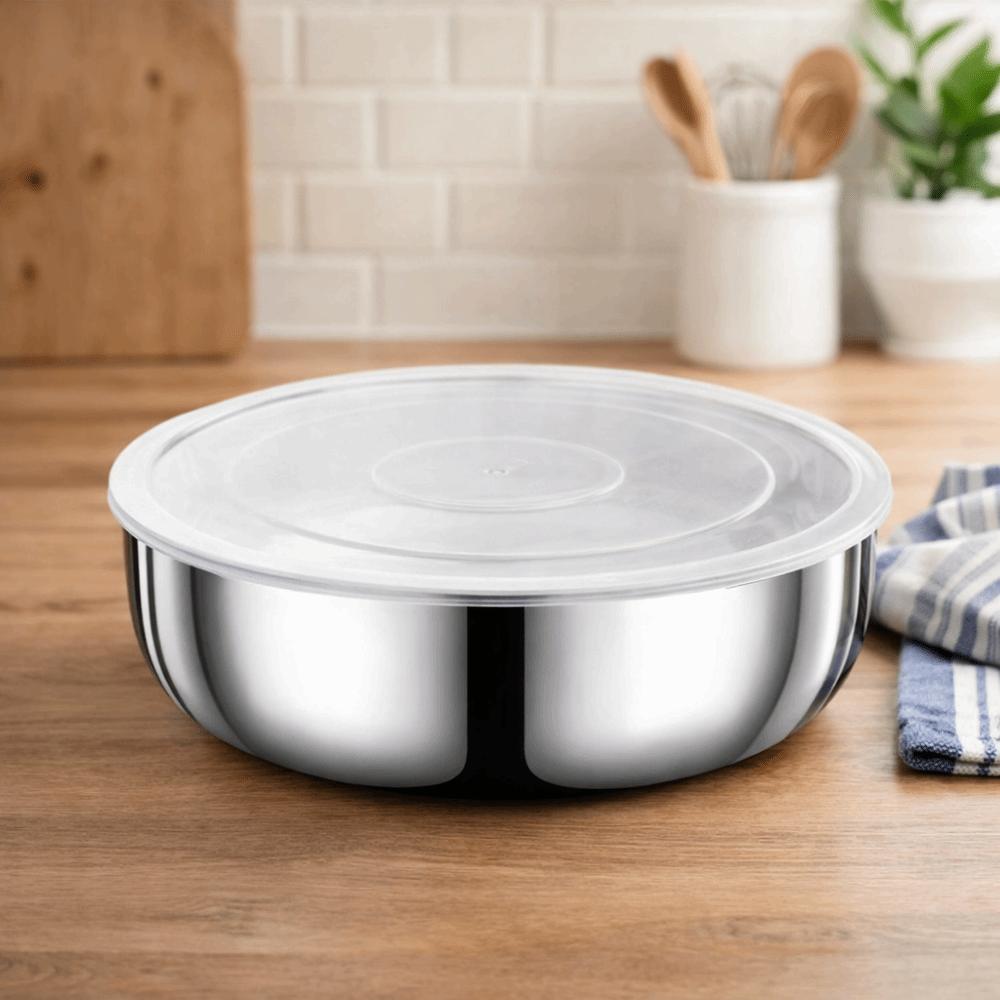 Stainless Steel Stainless Steel Mixing Bowl Large Capacity Heat Resistant Mixing Bowl With Lid Rustproof Large Size