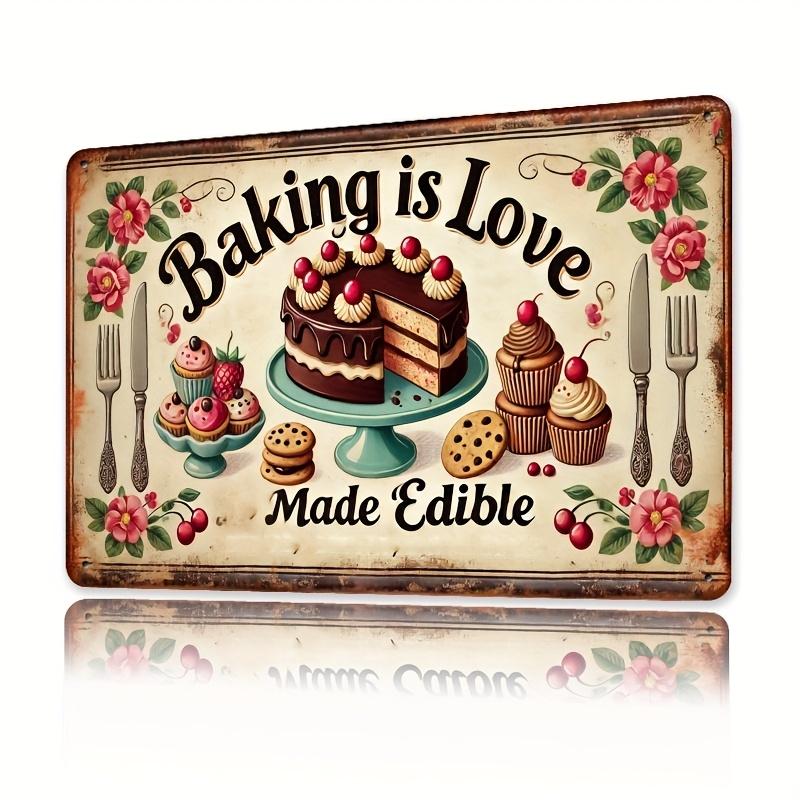 

Room Decor Vintage Baking is Love Metal Tin Sign es Rustic Kitchen Wall Decor Iron Poster for Home Garden Garage Hotel aluminum 20x30cm