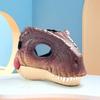 Dinosaur Head Face Mask with Dinosaur Scream Movable Mouth Dino Mask Lifelike Dinosaur Mask Headwear for Kids Children