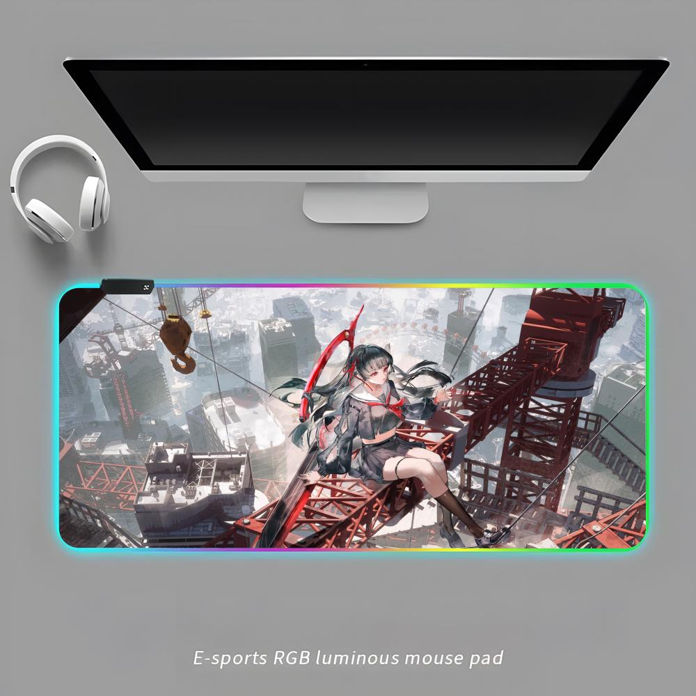 Chisa Mouse Pad RGB Gaming Mouse Pad Desk Mat HD Gamer Large LED Light XXL MousePads