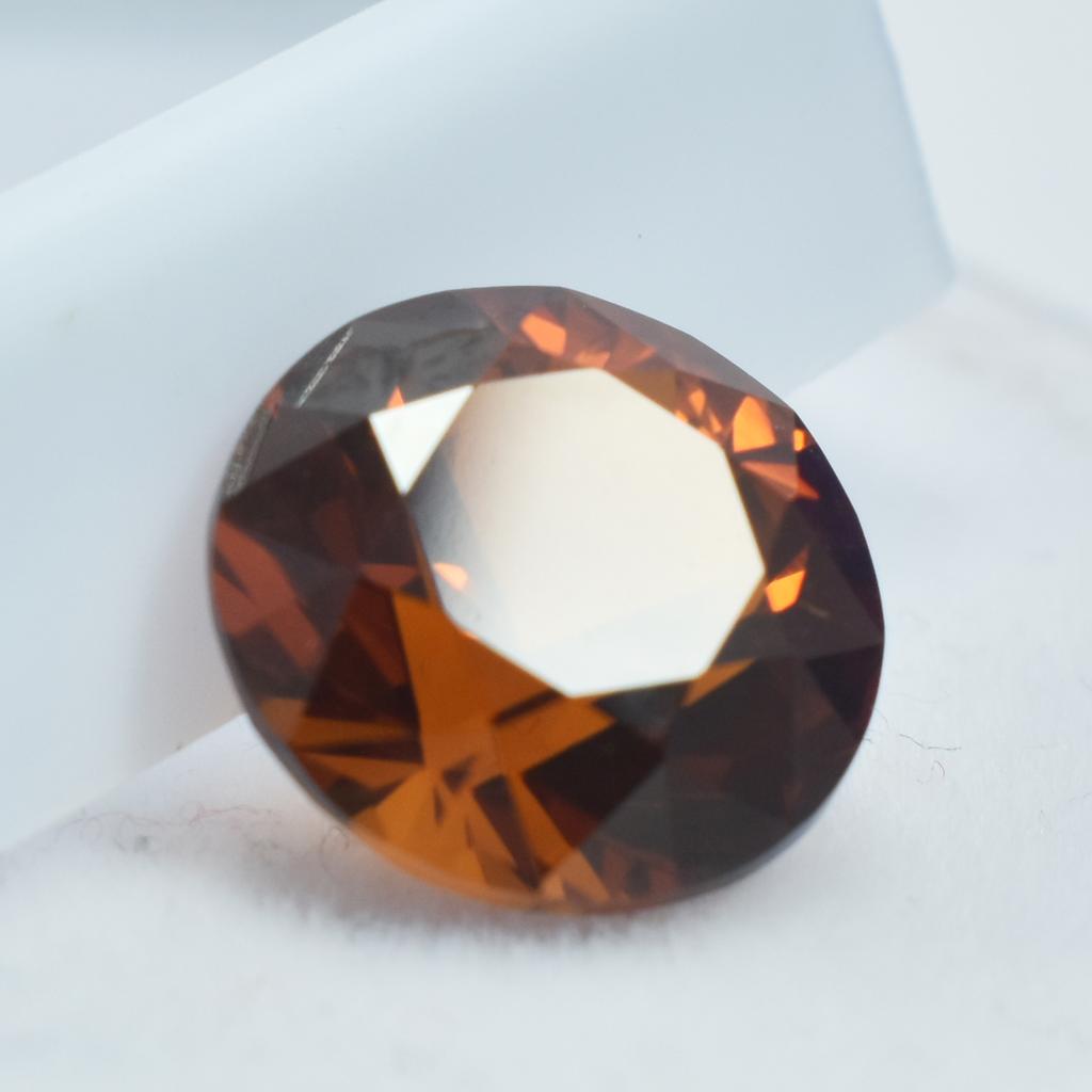 CERTIFIED Orange Sapphire Loose Gemstone 7.15 Ct Natural Round Shape