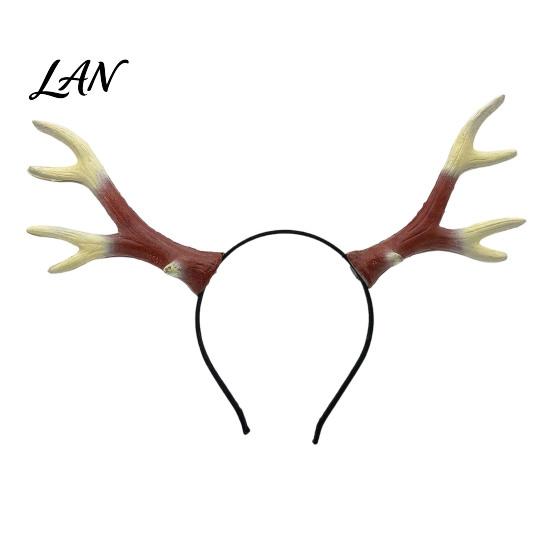 Halloween Party Costume Headband Deer Antlers Headband, Realistic Forest Cosplay Costume, Gothic Durable Simulation Branch Hairband Style Elastic