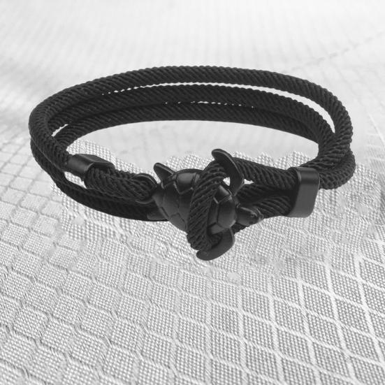 Couple Bracelet 3 Layers Handmade Long Solid Color Braided Rope Multi-colors Gift Soft Sea Turtle Charm Women Bracelet Fashion Jewelry