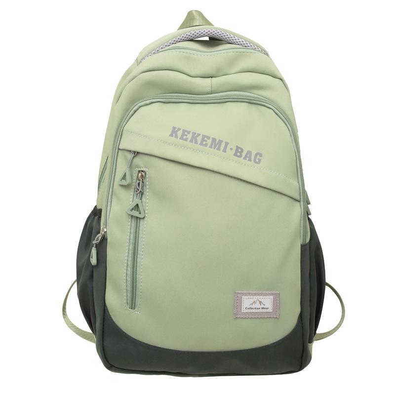 New Nylon Middle School Student Junior High School Student Schoolbag Large Capacity Male and Female Couples Backpack High School Travel Backpack