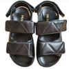 Used PRADA Padded Nappa Leather Sandals Black 36.5