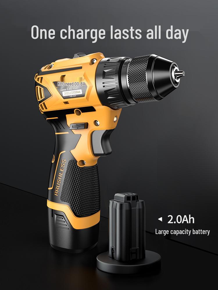 Rechargeable Brushless Electric Impact Drill & Screwdriver with Lithium Battery