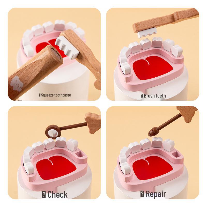 Kids' Dental Role-Play Set: Brushing & Tooth Extraction Educational Toy for Aspiring Little Doctors