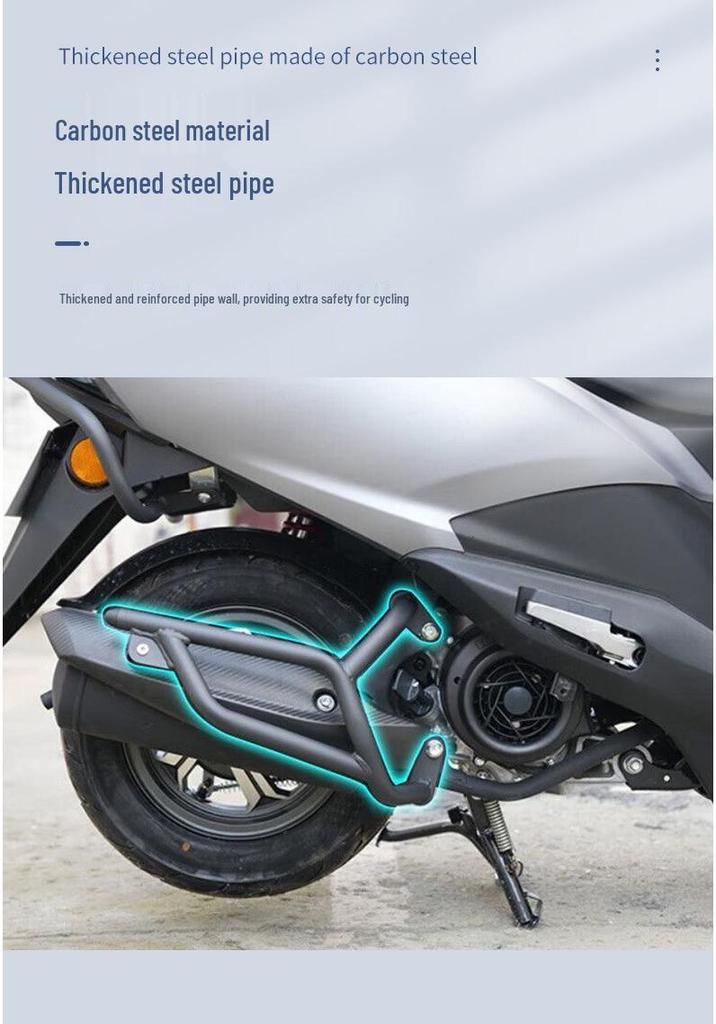 Suzuki UY125 Exhaust Guard: Anti-Fall & Collision Bumper Accessory
