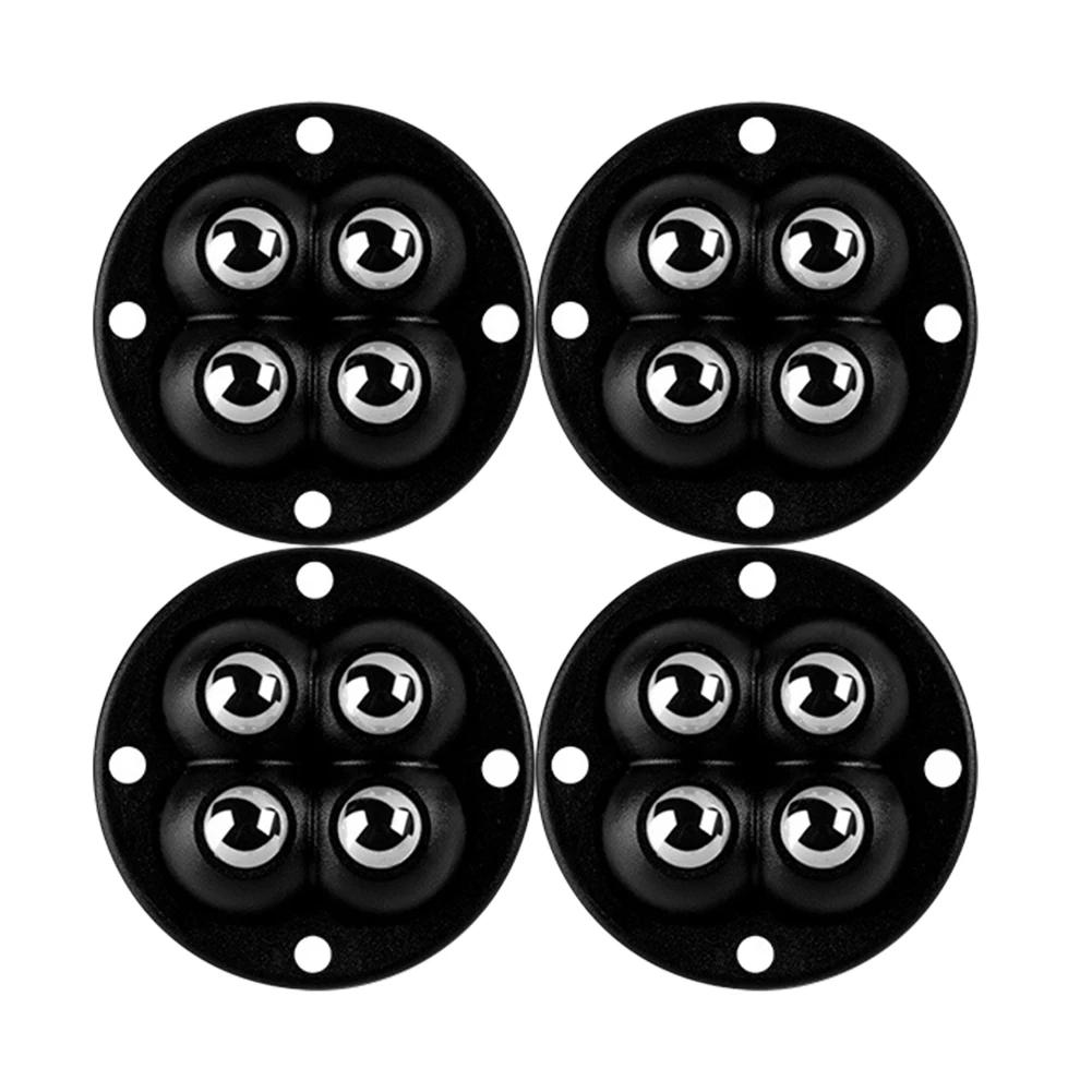 4 Pezzi Ruote Girevoli a Puleggia Universali Autoadesive Silenziose con 4 Sfere a Palla Per Mobili Scatole Portaoggetti Comodini Accessori per lo Spostamento