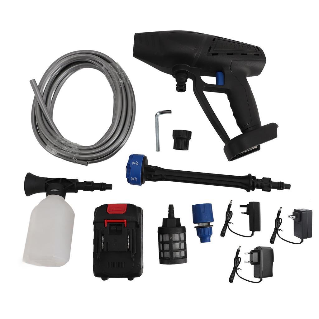 30bar Cordless Pressure Washer Portable Power Cleaner 6000mah Battery Powered High Pressure Car Wash