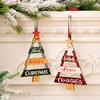 1 Pc Wooden Sign Christmas Sign Wall Hanging Christmas Tree Wall Art Colourful Wall Decoration Christmas Tree Decoration